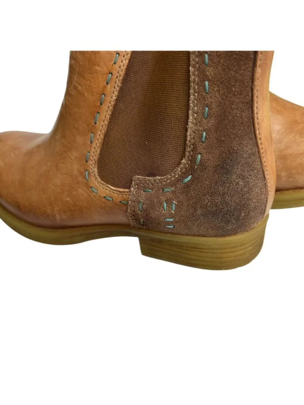 Roan by Bed Stu Genuine Leather Hostile Chelsea Boots Women 7.5 Brown Zip Bootie
